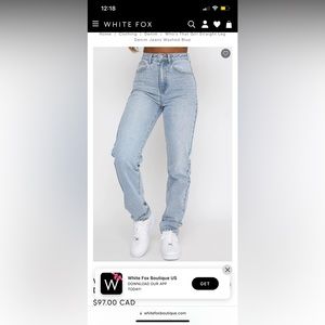 WHITE FOX STRAIGHT LEG JEANS